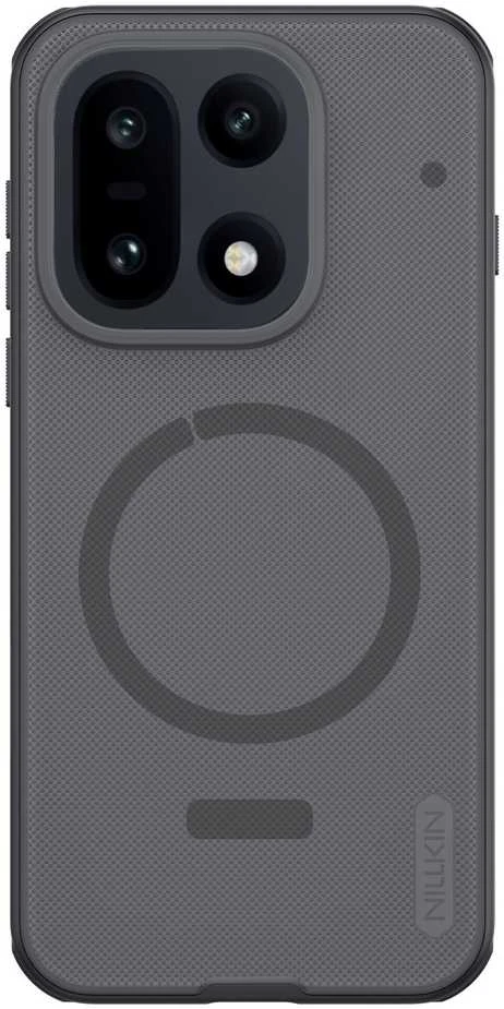 Nillkin Super Frosted PRO Magnetic Back dėklas skirtas OnePlus 15 Transparent juodos spalvos