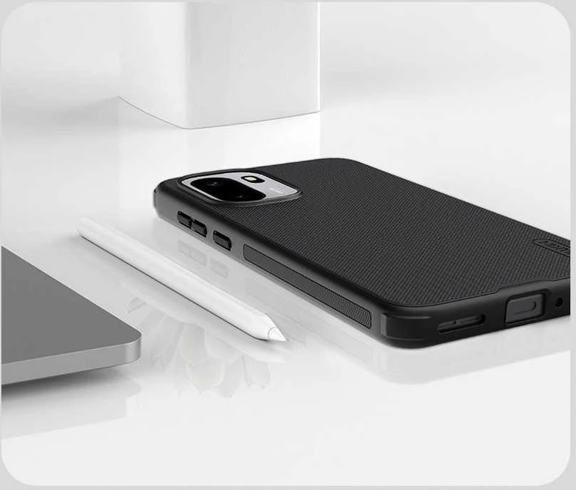 Nillkin Super Frosted PRO Magnetic Back dėklas skirtas OnePlus 15R juodos spalvos