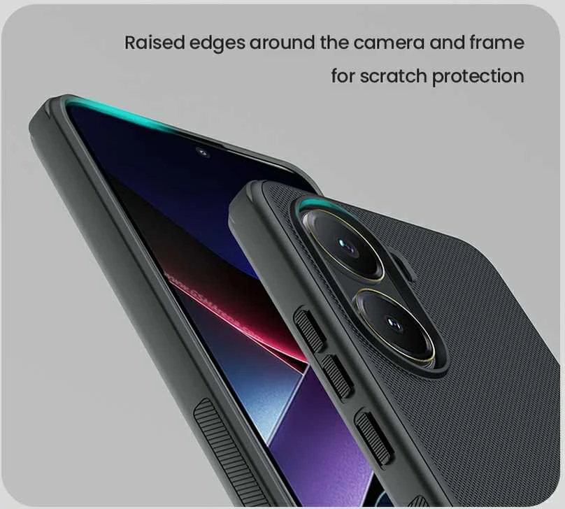 Dėklas Nillkin Super Frosted PRO Magnetic Back Cover skirtas Poco X7 Pro 5G juodos spalvos
