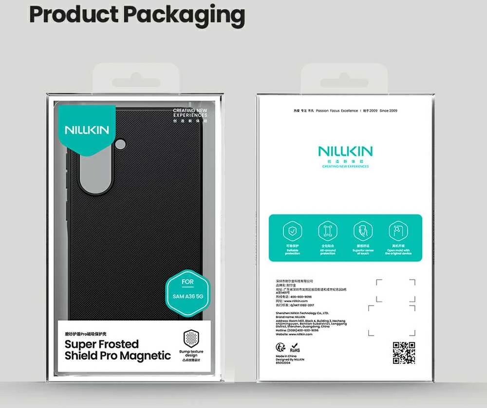 Nillkin Super Frosted PRO Magnetic Back Cover skirta Samsung Galaxy A36 5G dėklas telefonui juodos spalvos