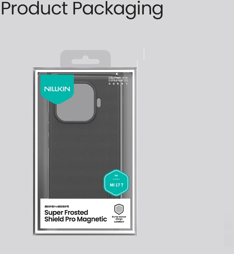 Nillkin Super Frosted PRO Magnetic Back Dėklas Xiaomi 17T juodos spalvos
