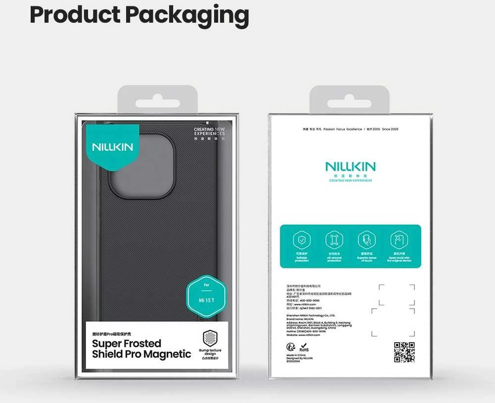 Nillkin Super Frosted PRO Magnetic Back dėklas skirtas Xiaomi 15T juodos spalvos