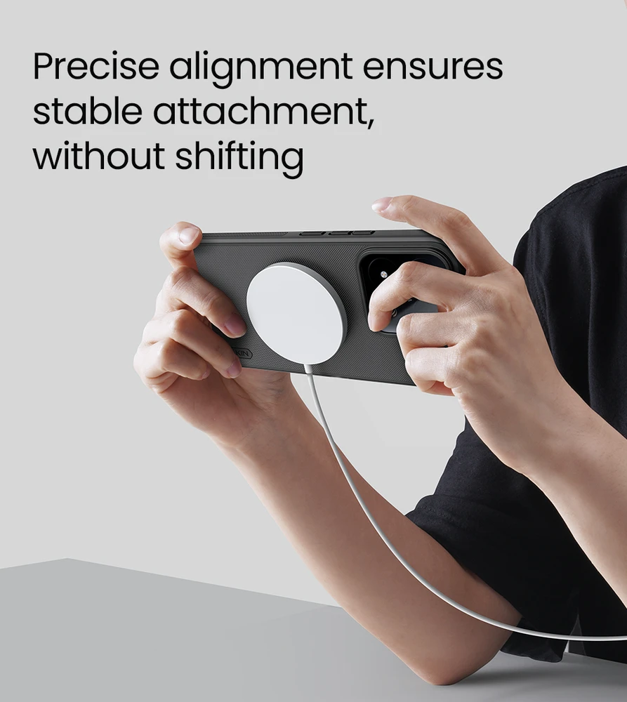 Dėklas Nillkin Super Frosted Shield Pro Magnetic Case for Xiaomi 17T Pro transparent juodas