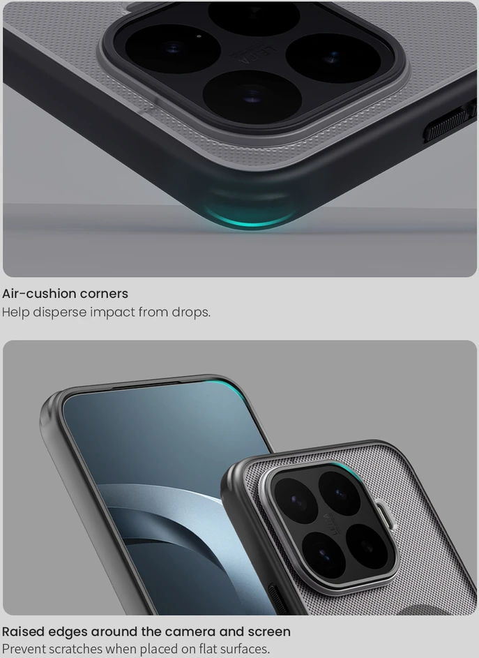Dėklas Nillkin Super Frosted Shield Pro Magnetic Case for Xiaomi 17T Pro transparent juodas