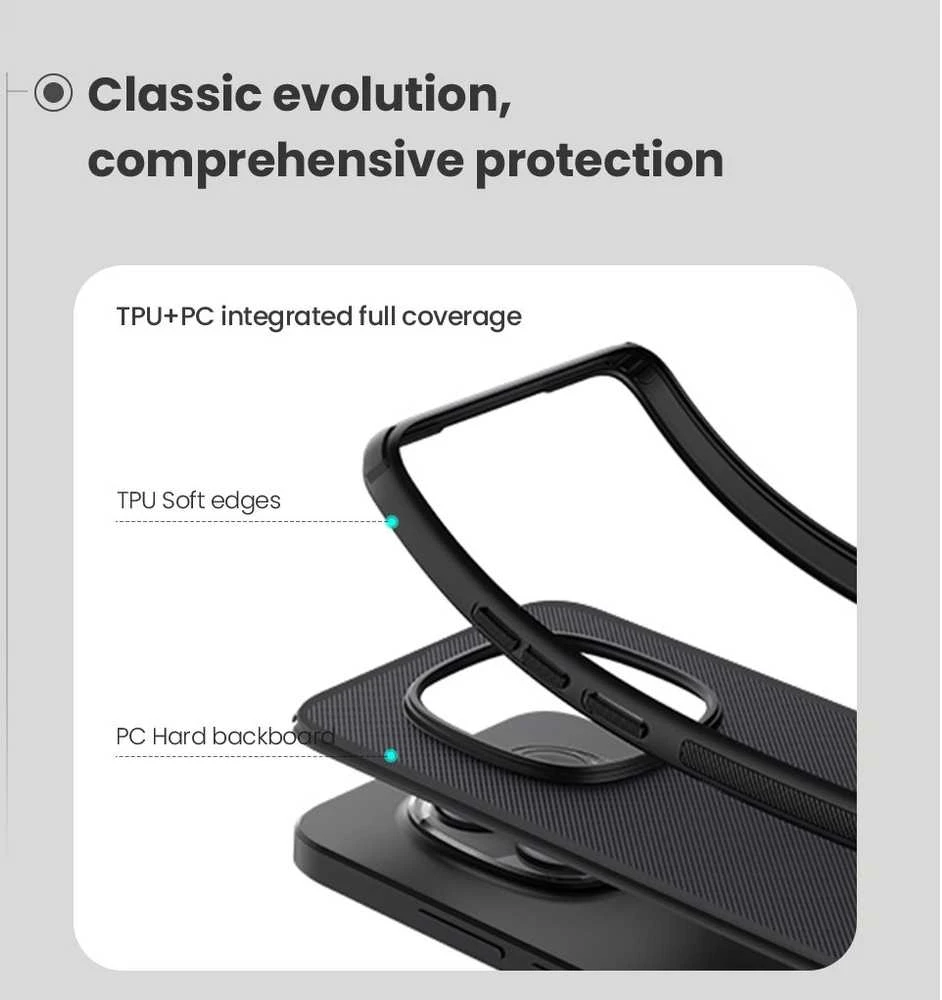 Nillkin Super Frosted PRO Magnetic Back dėklas skirtas Xiaomi Redmi Note 15 Pro 5G Juodas