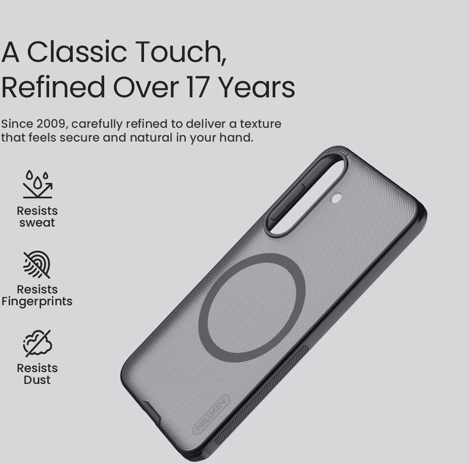 Dėklas Nillkin Super Frosted PRO Magnetic Back Cover for Samsung Galaxy S26 FE Juodas