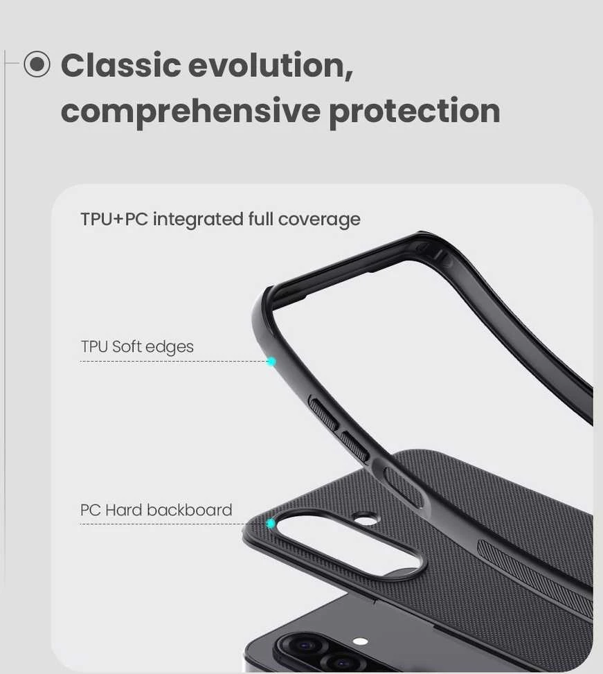 Nillkin Super Frosted PRO Magnetic Back dėklas skirtas Samsung Galaxy A17 5G juodos spalvos