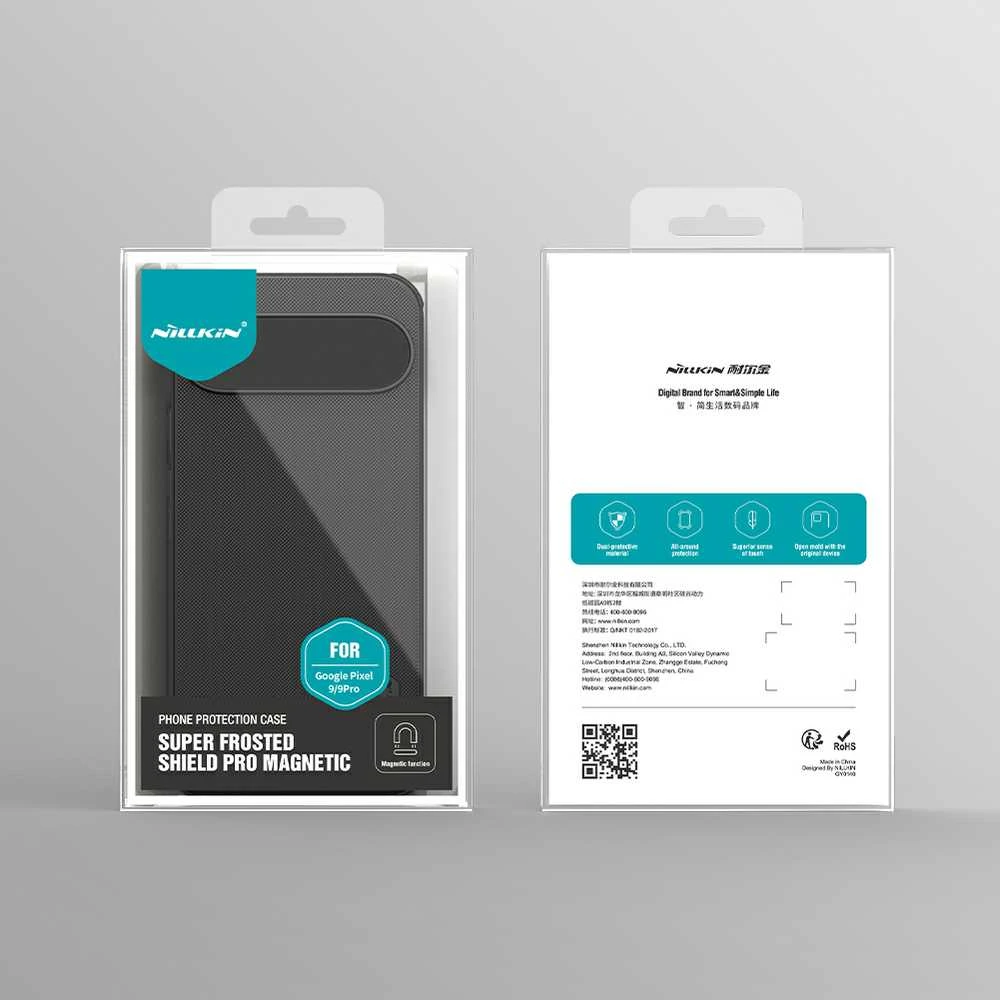 Nillkin Super Frosted PRO Magnetic Google Pixel 9/9 Pro dėklas telefonui juodos spalvos