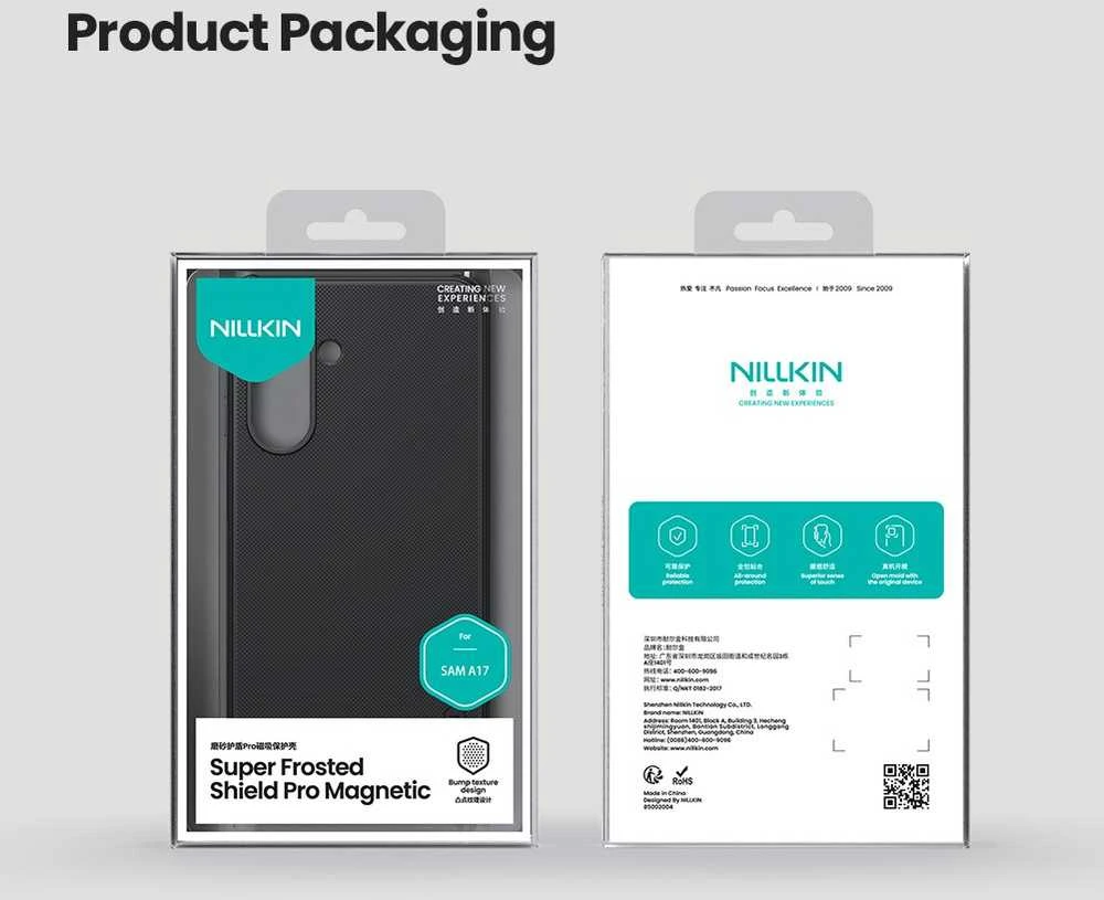 Nillkin Super Frosted PRO Magnetic Back dėklas skirtas Samsung Galaxy A17 5G juodos spalvos