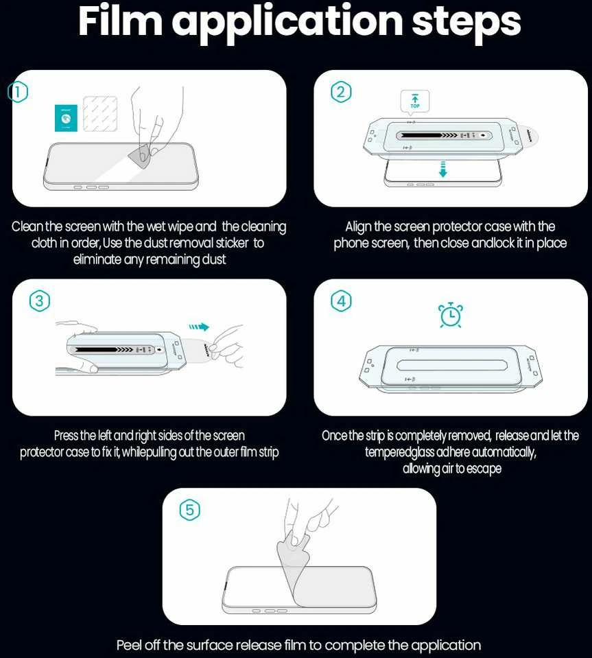 Nillkin Apsauginis stiklas 0.25mm Guardian 2.5D Apple iPhone 16 Pro Juodas (with applicator)
