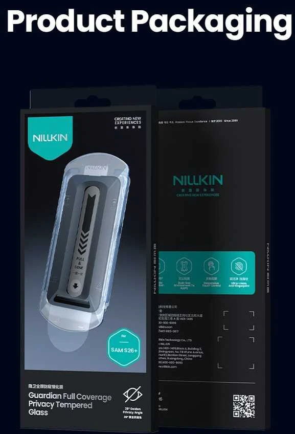 Nillkin Apsauginis stiklas 0.25mm Guardian 2.5D for Samsung Galaxy S26+ Juodas (with applicator)