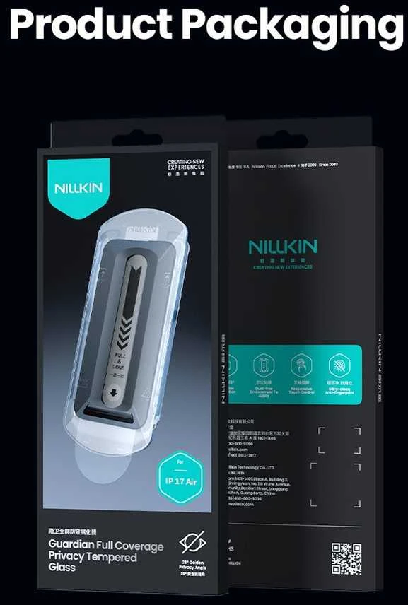 Nillkin Apsauginis stiklas 0.25mm Guardian 2.5D skirtas Apple iPhone Air juodos spalvos (su aplikatoriumi)