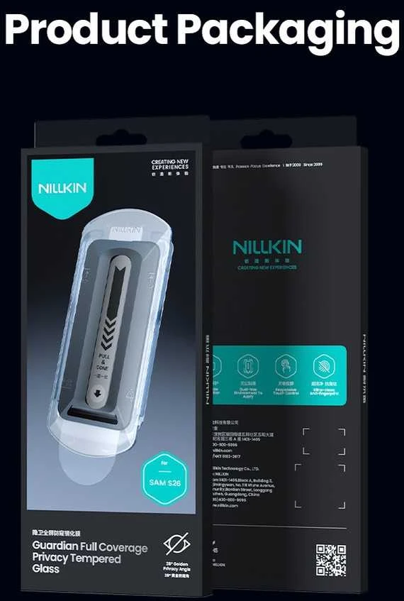 Nillkin Apsauginis stiklas 0.25mm Guardian 2.5D for Samsung Galaxy S26 Juodas (with applicator)