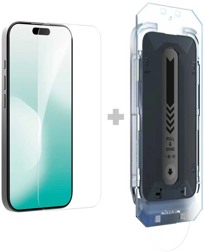 Nillkin Apsauginis stiklas 0.2mm H+ PRO 2.5D Anti-reflective skirtas Apple iPhone 17 Pro Max (su aplikatoriumi)