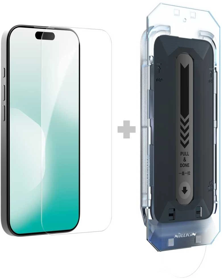 Nillkin Apsauginis stiklas 0.2mm H+ PRO 2.5D Anti-reflective for Apple iPhone 17 (su aplikatoriumi)