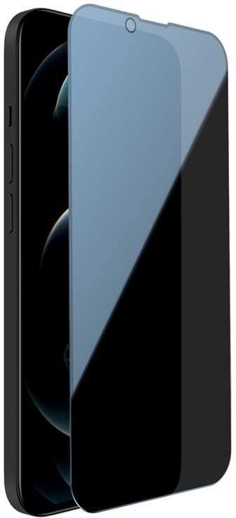 Apsauginis stiklas telefonui iPhone 13 / 13 Pro / 14 Nillkin Privacy juodos spalvos krašteliu