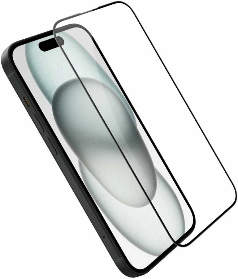 Apsauginis stiklas telefonui Apple iPhone 15 Nillkin CP + Pro juodos spalvos krašteliu