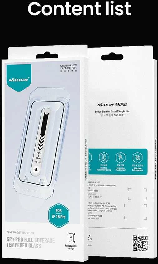 Nillkin Apsauginis stiklas 2.5D CP+ PRO Juodas Apple iPhone 16 Pro (with applicator)
