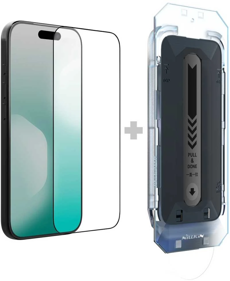 Nillkin Apsauginis stiklas 2.5D CP+ PRO juodos spalvos for Apple iPhone 17 Pro Max (su aplikatoriumi)
