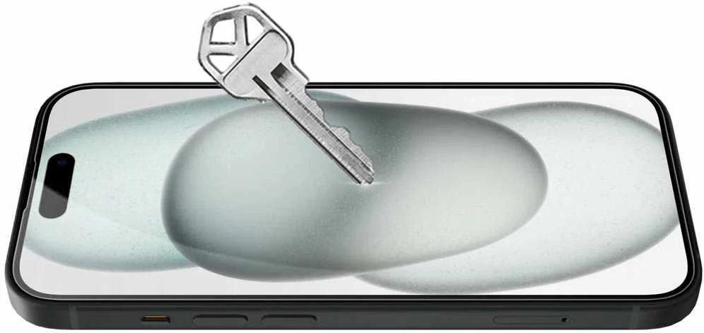 Apsauginis stiklas telefonui Apple iPhone 15 Nillkin CP + Pro juodos spalvos krašteliu