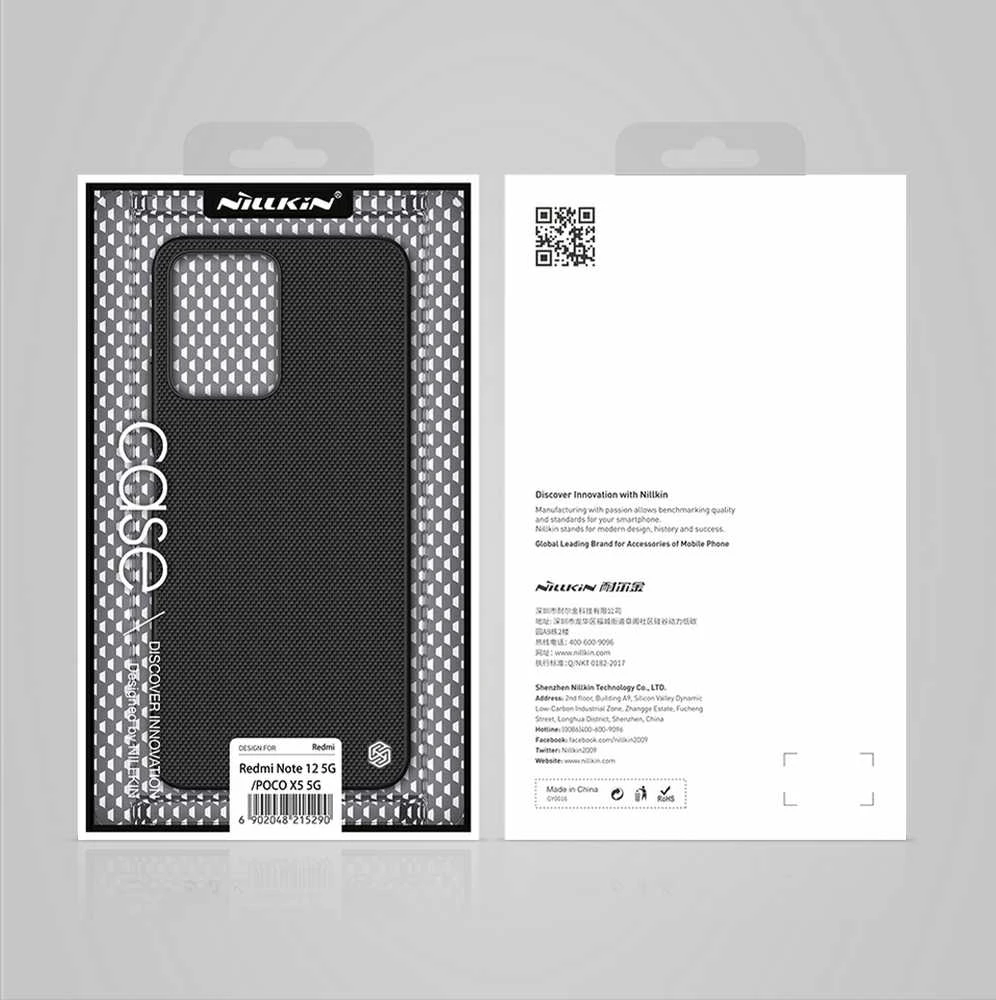 Dėklas Nillkin Textured Case Xiaomi Redmi Note 12 5G/Poco X5 5G juodas