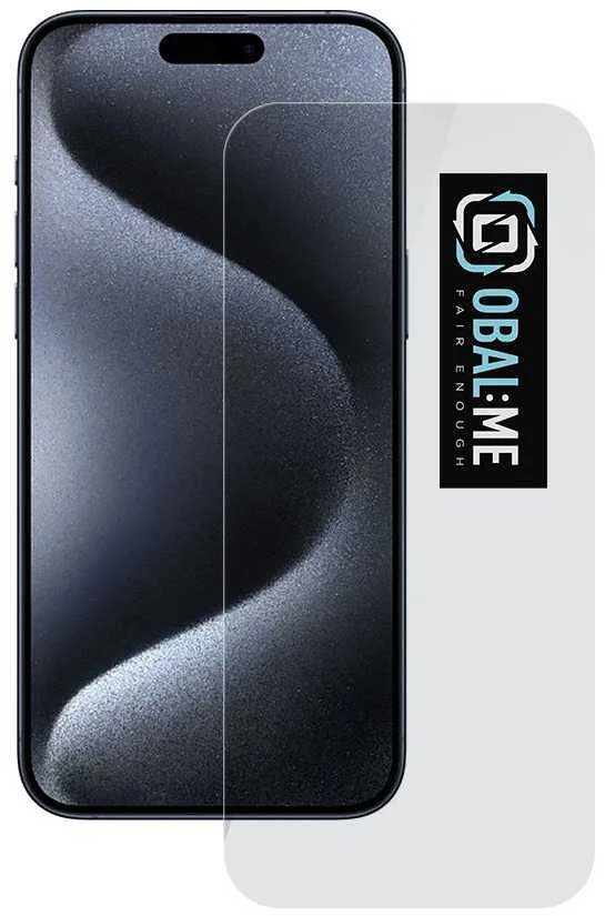 OBAL:ME 2.5D apsauginis stiklas telefonui Apple iPhone 15 Pro Clear