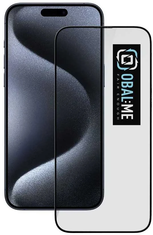 OBAL:ME 5D apsauginis stiklas telefonui Apple iPhone 15 Pro Juodas