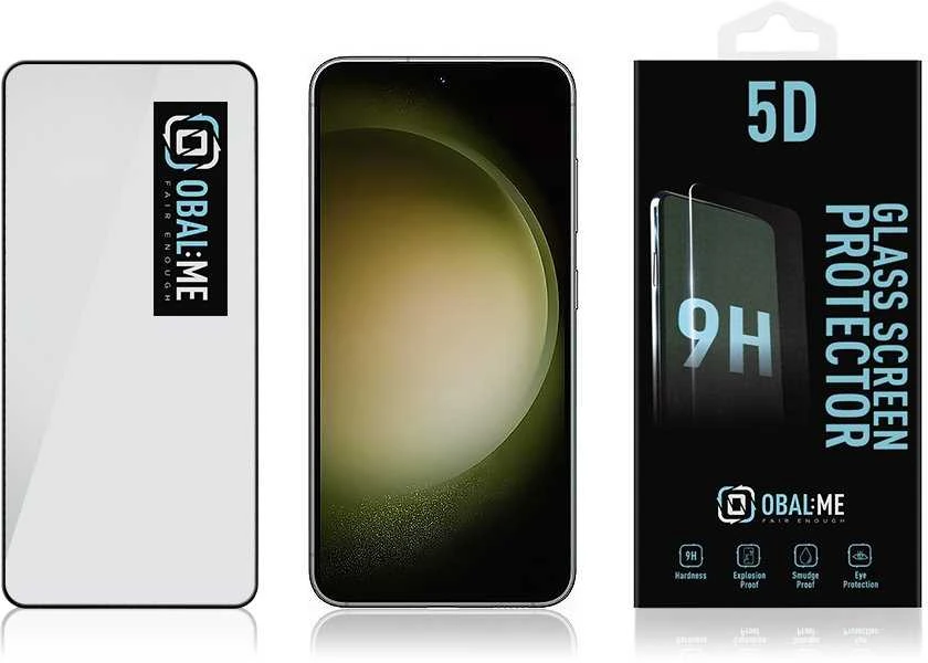 OBAL:ME 5D apsauginis stiklas telefonui Samsung Galaxy S23 Juodas