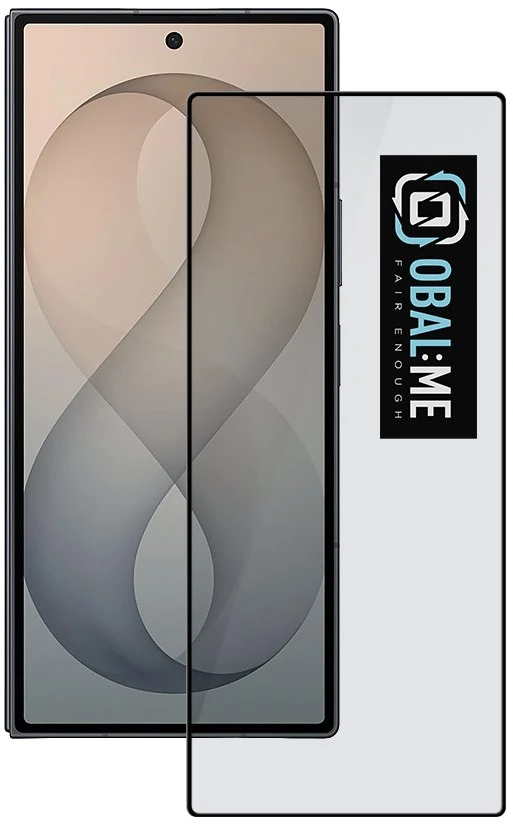 OBAL:ME 5D Apsauginis stiklas Samsung Galaxy Z Fold 8 Ultra juodos spalvos