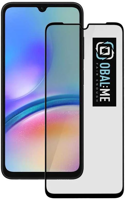 OBAL:ME 5D apsauginis stiklas telefonui Samsung Galaxy A05s Juodas