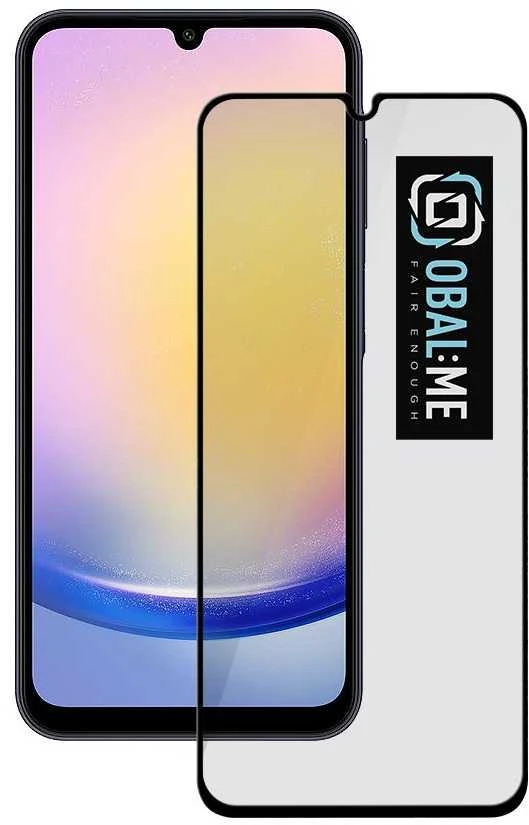 OBAL:ME 5D apsauginis stiklas telefonui Samsung Galaxy A25 5G Juodas