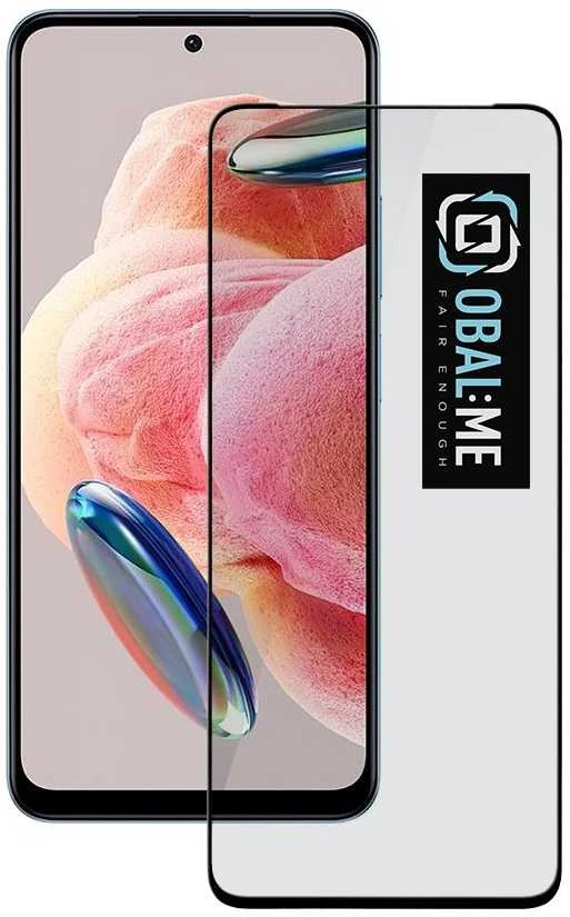 OBAL:ME 5D apsauginis stiklas telefonui Xiaomi Redmi 12 4G/5G Juodas