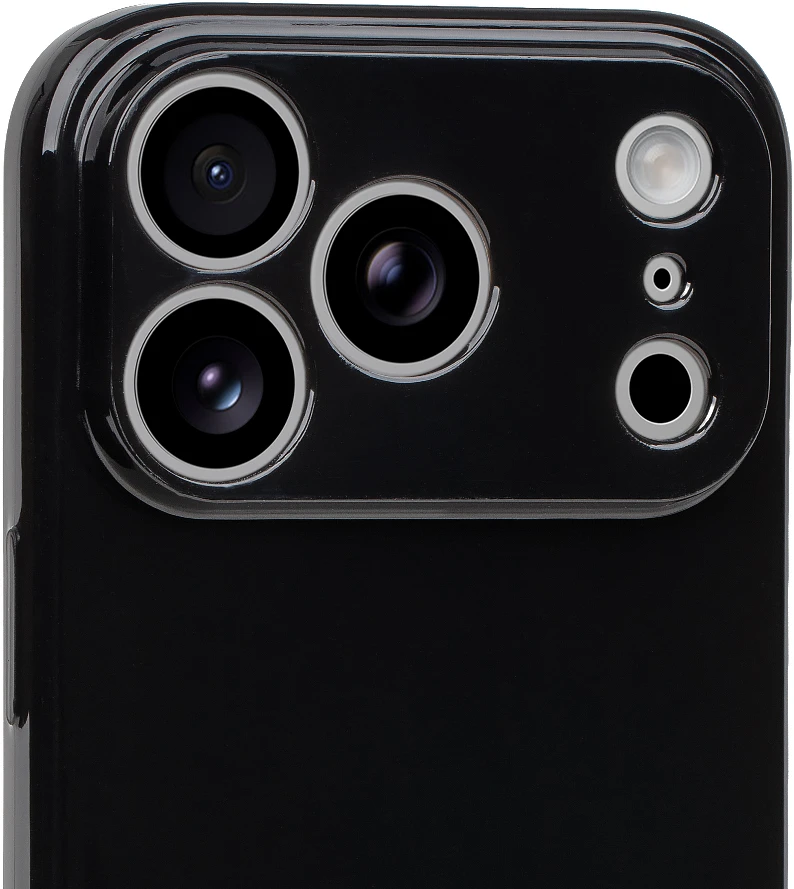 OBAL:ME Glossy dėklas skirtas iPhone 18 Pro juodos spalvos