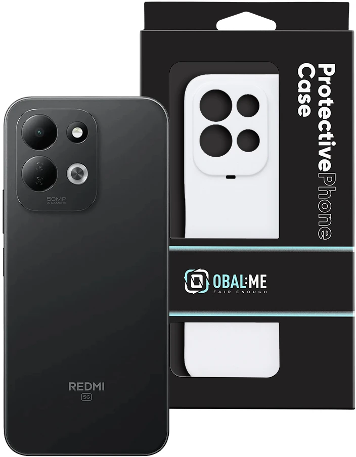 Dėklas OBAL:ME Glossy Cover for Xiaomi Redmi 17 4G/5G Baltas