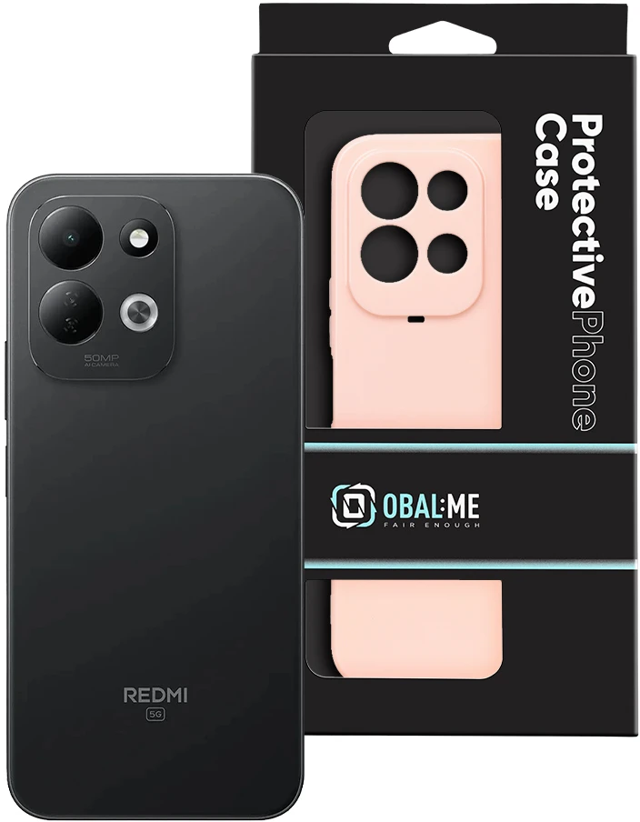 Dėklas OBAL:ME blizgus dangtelis Xiaomi Redmi 17 4G/5G, rausvas