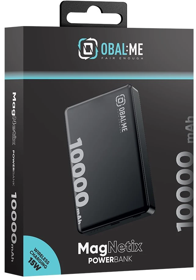 OBAL:ME MagNetix Powerbank 10000mAh juodos spalvos