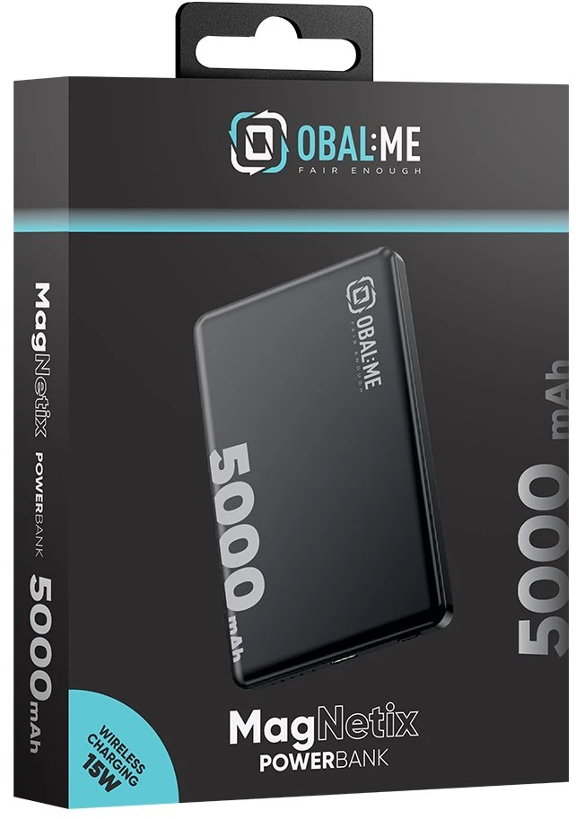 OBAL:ME MagNetix Powerbank 5000mAh juodos spalvos