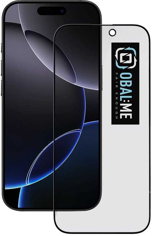 OBAL:ME Privacy 5D ekrano apsauga telefonui iPhone 16 Pro Juodas