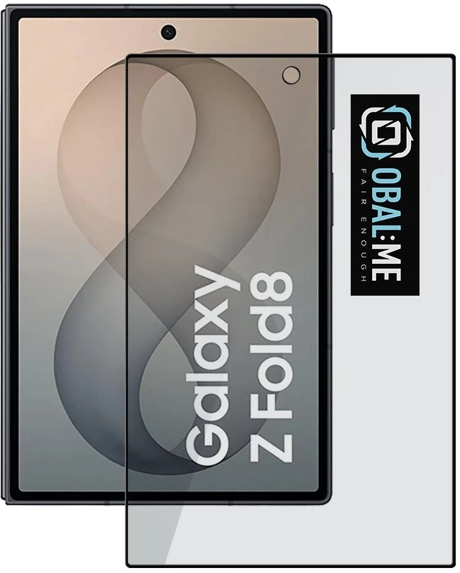 OBAL:ME Privacy 5D Apsauginis stiklas Samsung Galaxy Z Fold 8 juodos spalvos