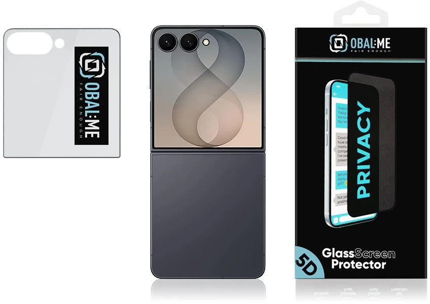 OBAL:ME Privacy 5D tempered glass for phone Samsung Galaxy Z Flip 8 (F776) (privacy effect)