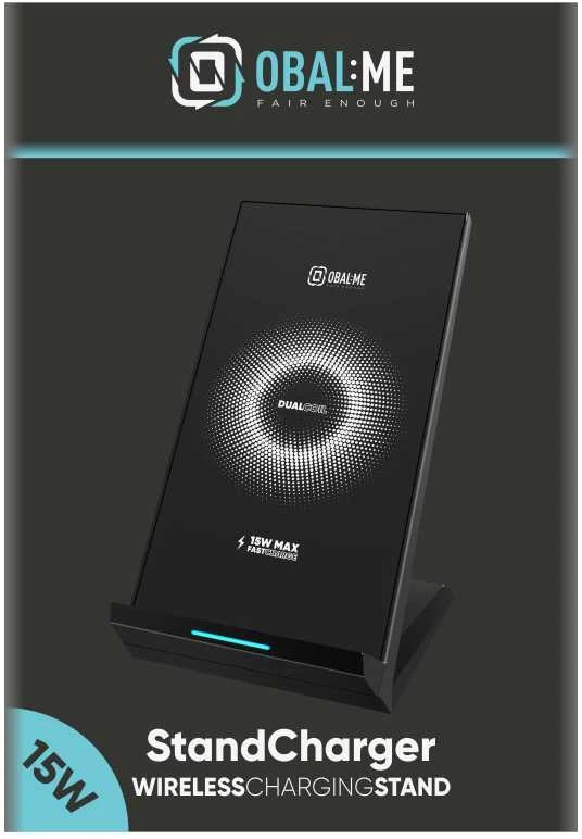 OBAL:ME belaidis įkrovimo stovas „StandCharger“, 15 W, Juodas