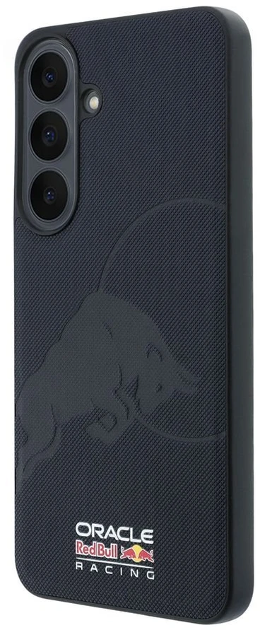 Red Bull Raudona Bull Dėklas Raudona Bull Meshed Debossed Bull MagSafe skirtas Samsung Galaxy S26 FE granatinis