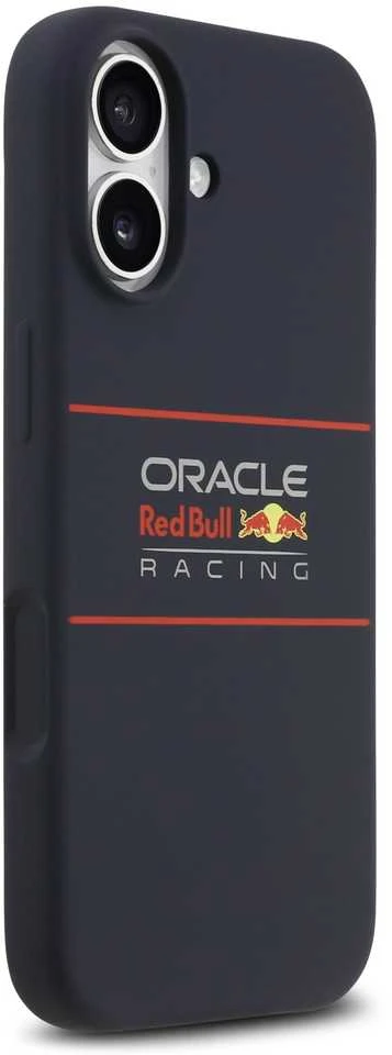 Dėklas Red Bull Raudona Bull Raudona Bull Silicone Horizontal Logo MagSafe for Apple iPhone 17 mėlynos spalvos