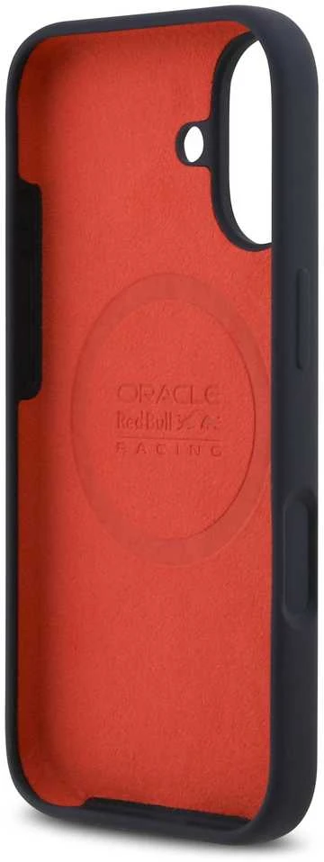 Dėklas Red Bull Raudona Bull Raudona Bull Silicone Horizontal Logo MagSafe for Apple iPhone 17 mėlynos spalvos