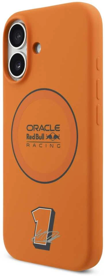 Red Bull Raudona Bull Raudona Bull Silicone Mėlyna Ring MagSafe dėklas skirtas Apple iPhone 17 oranžinės spalvos