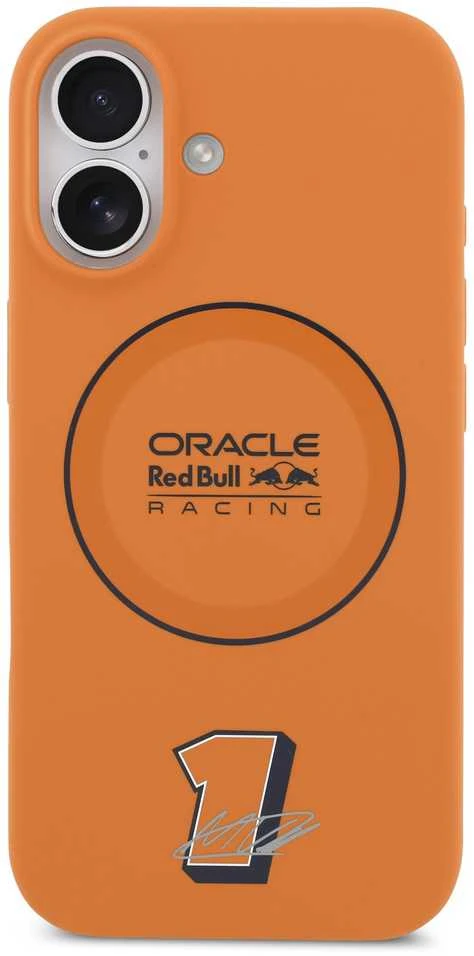 Red Bull Raudona Bull Raudona Bull Silicone Mėlyna Ring MagSafe dėklas skirtas Apple iPhone 17 oranžinės spalvos