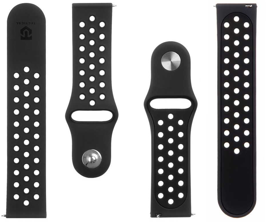 Tactical 234 Dviejų dalių silikoninė apyrankė 22 mm juoda