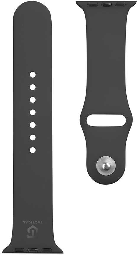 Tactical 456 silikoninė apyrankė skirta Apple Watch 1/2/3/4/5/6/7/8/9/SE 38/40/41mm juodos spalvos