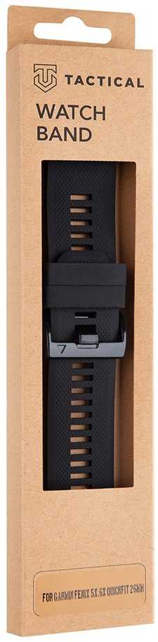 Taktinė 668 silikoninė juosta, skirta Garmin Fenix 5X/6X/7X/8 QuickFit 26mm, juoda