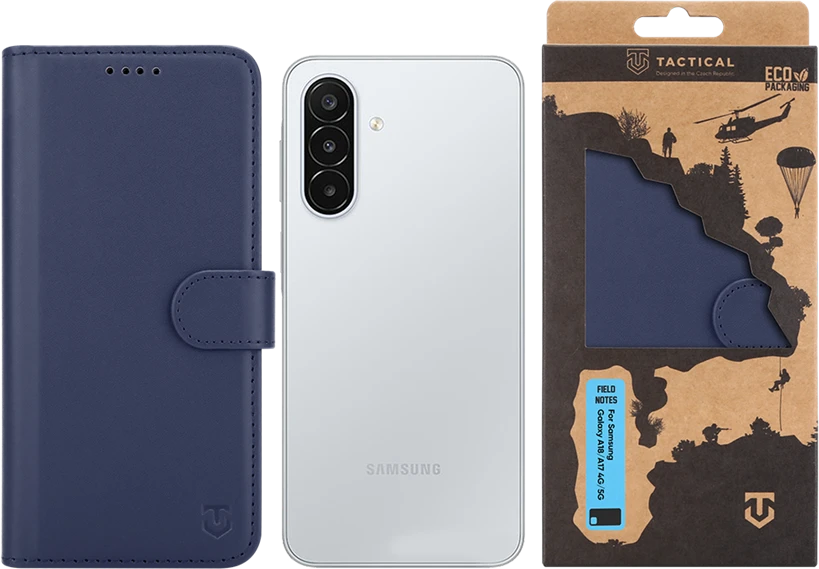 Dėklas Tactical Field Notes for Samsung Galaxy A17 5G mėlynos spalvos